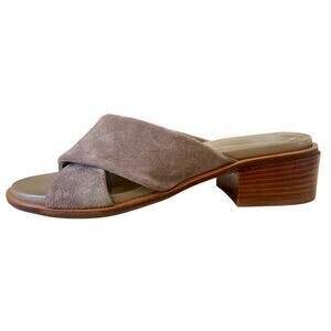 Frau Heeled Slides Sandals Gray Suede 38